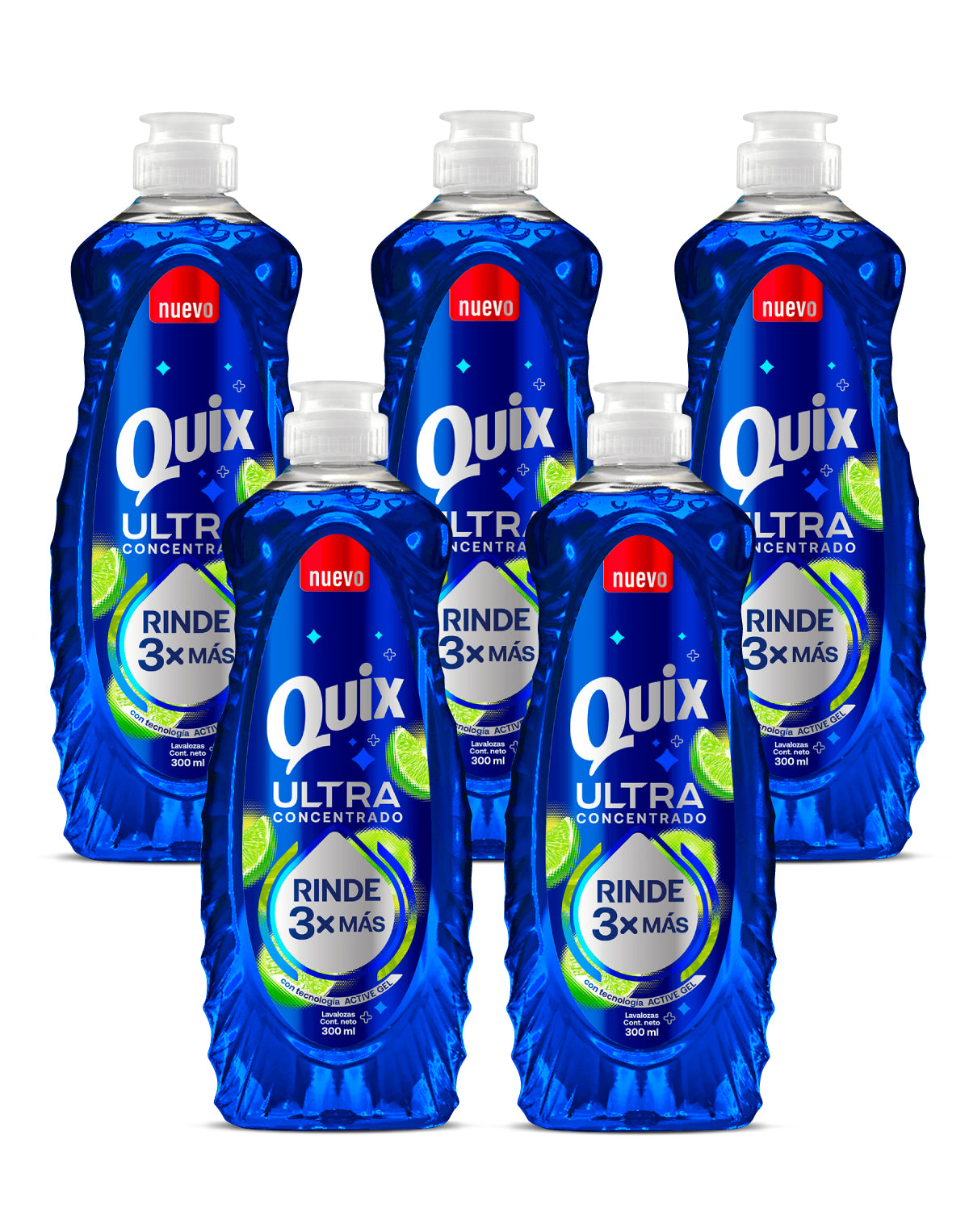 Quix Lavaloza Ultra Concentrado 5 x 300 cc - Puntolimpieza